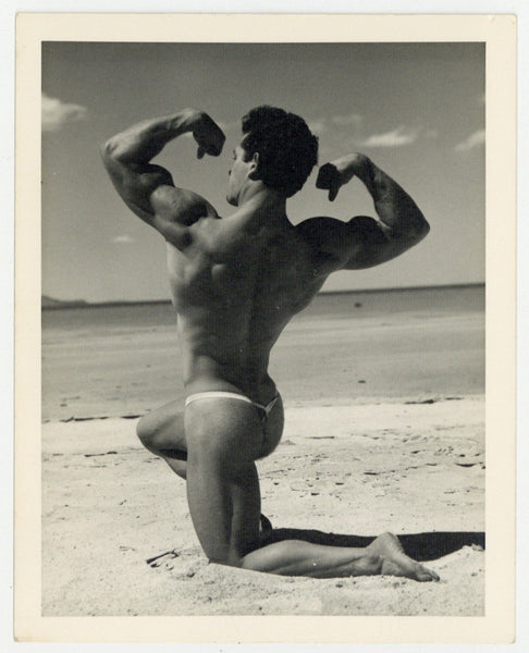 Bill Melby 1950 Bruce Of LA 5x4 Beefcake Rear View Ass Gay Physique Hunk Q8441