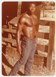 Black Gay Beefcake 1980 Sierra Domino 5 X 3.5 Physique Photo Ebony Hunk Q8035