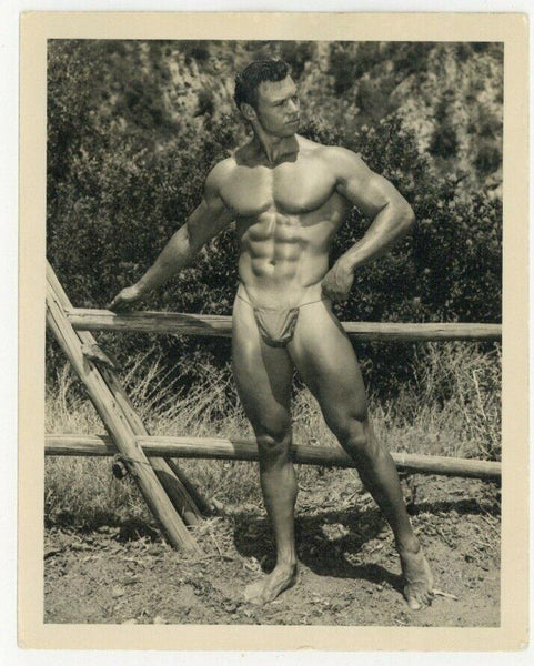 Bruce Of LA Kim Fox 1950 Beefcake Nude Male Original Photo Gay Physique Q7025