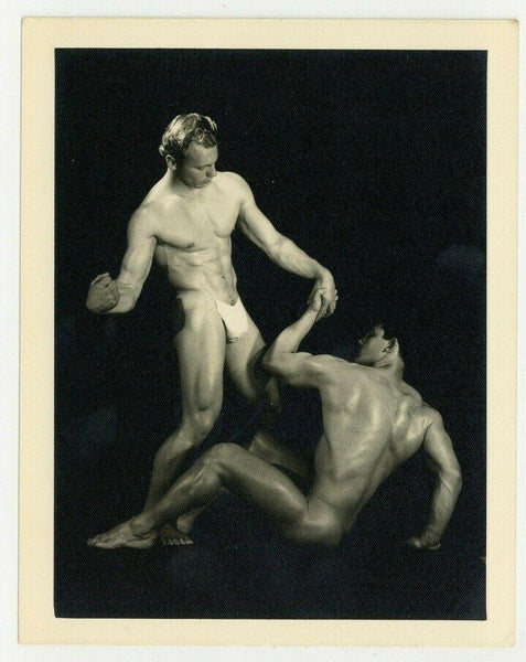 Bruce Of LA 1950 Gay Physique Beefcake Bob Poling Marv McPike Wrestling Q7458