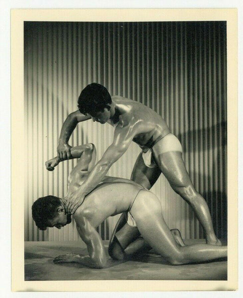 Bruce Of LA 1950 Gay Physique Photo Greco Wrestling Beefcake Nude Men Buff Q7317