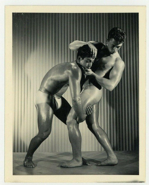 Bruce Of LA 1950 Gay Physique Photo Greco Wrestling Beefcake Nude Men Buff Q7318