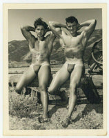 Bruce Of LA 1950 Original Photo Two Gay Beefcake Men Body Builders Physique 7046