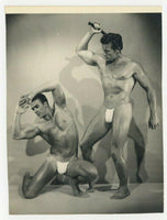 Bruce Of Los Angeles 1950 Gay Beefcakes Two Males Nude Physique Buff Hunks Q7088