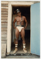 Buff Black Beefcake 1984 Gay Attire K&B Studios Cop Village People Q8044