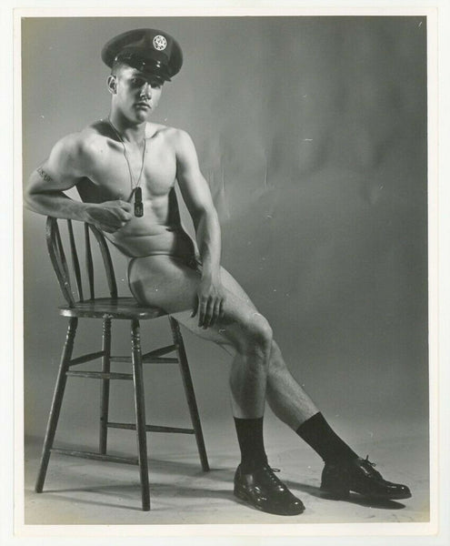 Chuck Renslow 1960 Beefcake 8x10 Photo USAF Nude Male Gay Physique Uni â€“  oxxbridgegalleries