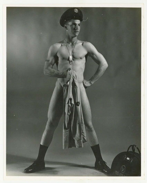 Chuck Renslow 1960 Beefcake 8x10 Photo USAF Nude Male Gay Physique Uniform J7241