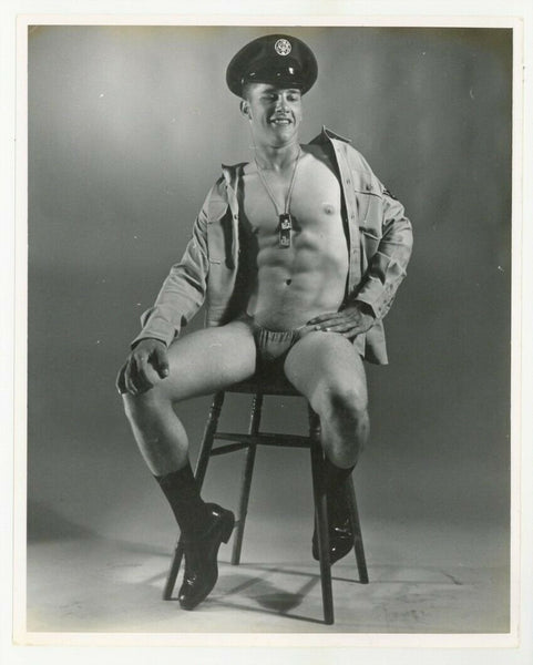 Chuck Renslow 1960 Beefcake 8x10 Photo USAF Nude Male Gay Physique Uniform J7243