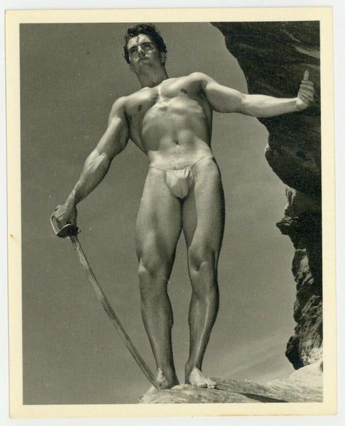 Dangerous Beefcake w/Sword 1950 Don Whitman Vintage Gay Physique Photo Q7364