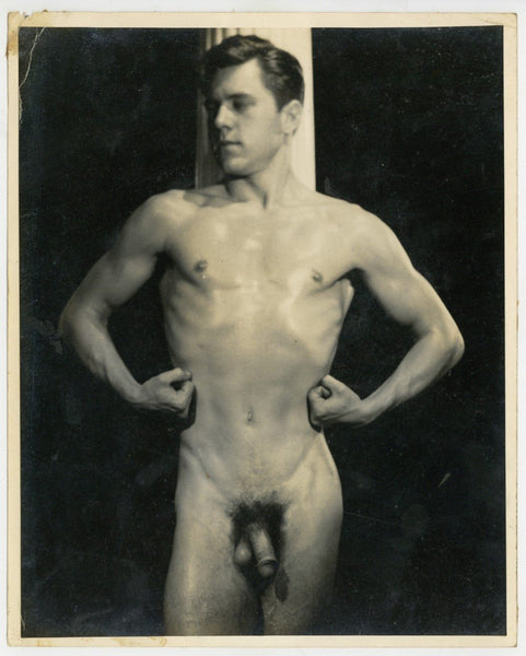 Fine Art Nude Male 1950 Handsome Gay Physique 8x10 Dbl Wt Photo Beefcake J8246
