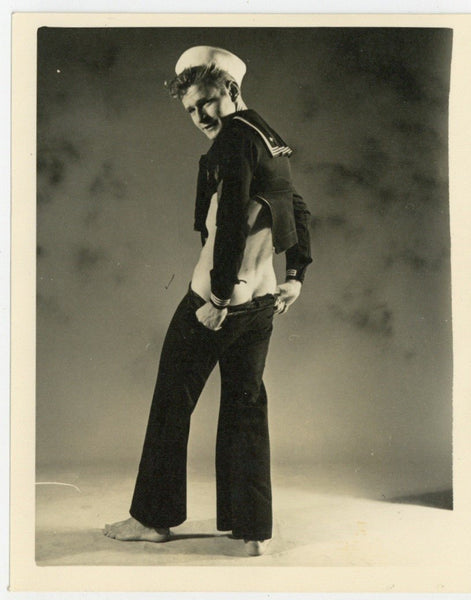 Flirty Beefcake Sailor 1960 Kris Of Chicago 5x4 Gay Male Physique Photo Q8028