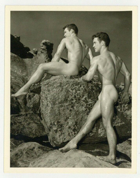 Jim Dardanis And Dick Keifer 1950 WPG Physique Beefcake Photo Q7336