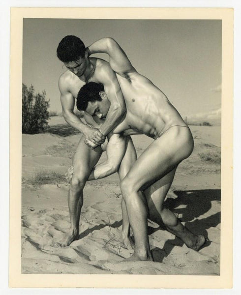 Bruce Of Los Angeles 1950 Bert Elliott & John Murphy Roman Greco Wrestling Nude Gay Beefcake Photo Q7325