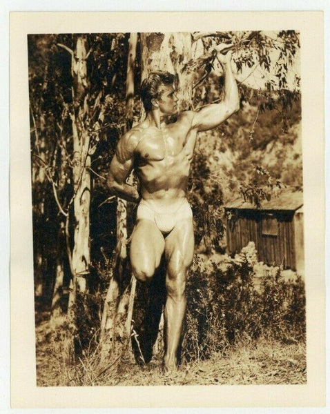 Original Beefcake Photo 1950 Vintage Bodybuilder Physique Nude Male Gay Q7418