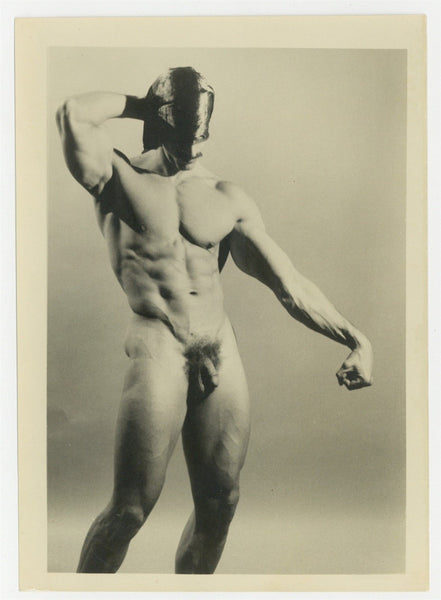 Masked Beefcake 1960 Incredible Physique 5x7 Vintage Gay Photo Nude Male J8994