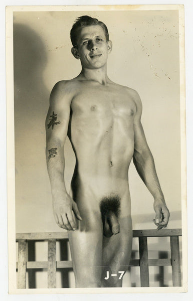 Milo Of LA 1960 Tattoo Hunk Beefcake 5x8 Vintage Gay Physique Nude Photo J8388