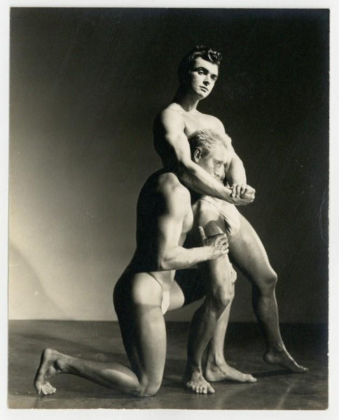 Spartan Of Hollywood 1950 Gay Physique Photo Bob John & Bob Rome Beefcake Q7921