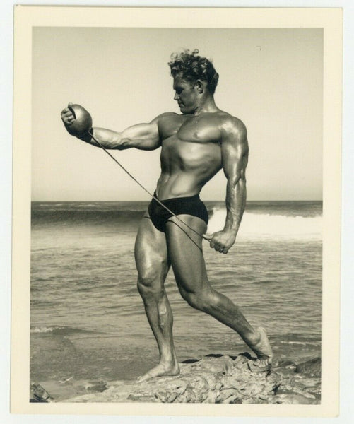 Vintage Beefcake Nude Male Photo 1950 Bruce Of LA Gay Physique Sword Fencing Q7446