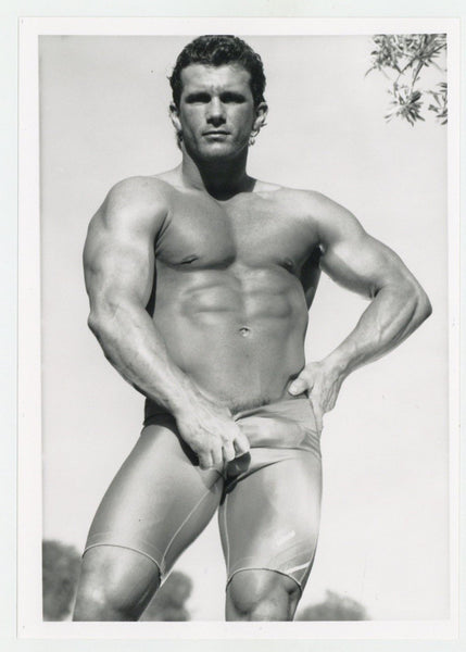 Paul Zion 1989 Colt Studios Jim French 5x7 Biker Shorts Tight Bulge Gay Physique Beefcake J9747