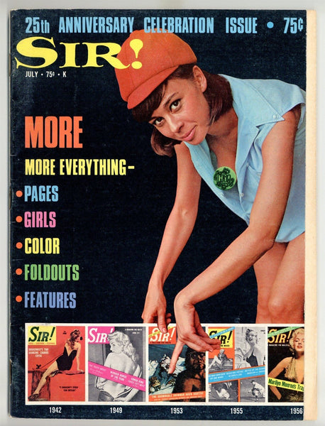 Sir! V23#8 Volitant Publishing Corp 1967 Vintage Pinups 80pgs M22708