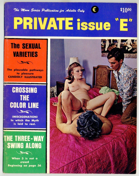 Private Issue &quot;E&quot; Moon Series Pub 1976 Psychedelic Interracial Erotica 48pg Group Sex M22797
