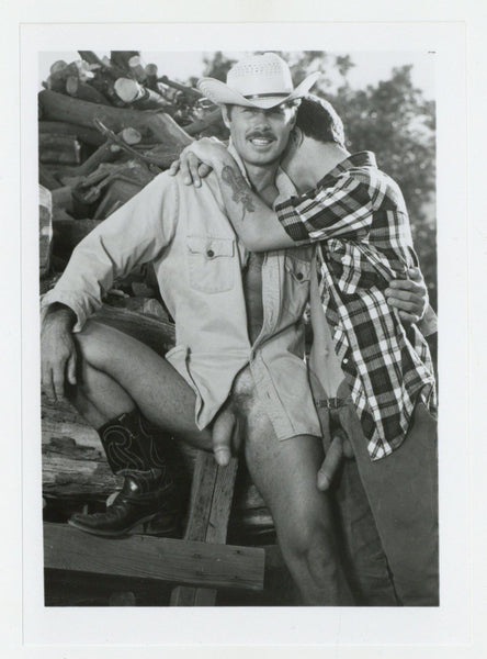 Eddy Calhoun W/Friend 1980 Colt Studio 5x7 Rugged Gay Cowboy Lovers Beefcake F34 J10007