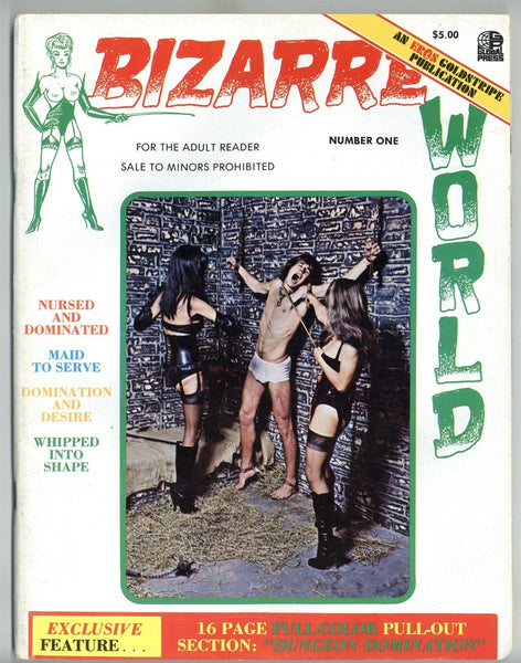 Bizarre World #1 Eros Goldstripe Tina Russell 1970 Early Fem Dom 84pgs Gene Bilbrew M22982