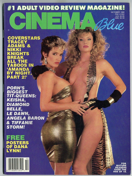 Cinema Blue 1988 Dana Lynn 26p, Keisha, Le Dawn, Tiffanie Storm 84pgs Hudson Comm M23027