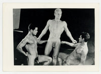 Three Gay Friends 1960 Original 5x4 Physique Beefcake Vintage Nude Photo Q8501