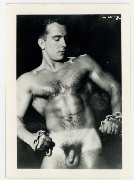 Tan Muscular Hairy Man 1960 Original 5x4 Gay Physique Beefcake Nude Photo Q8502
