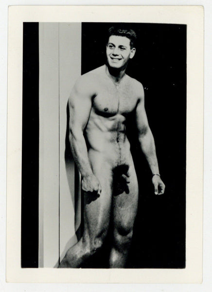 Smiling Man Candid Shot 1960 Original 5x4 Gay Physique Beefcake Nude Photo Q8505