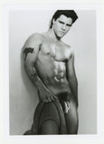 Sharky Curren 1986 Colt Studio 5x7 Tattooed Hunk Serious Vintage Gay Nude J10169