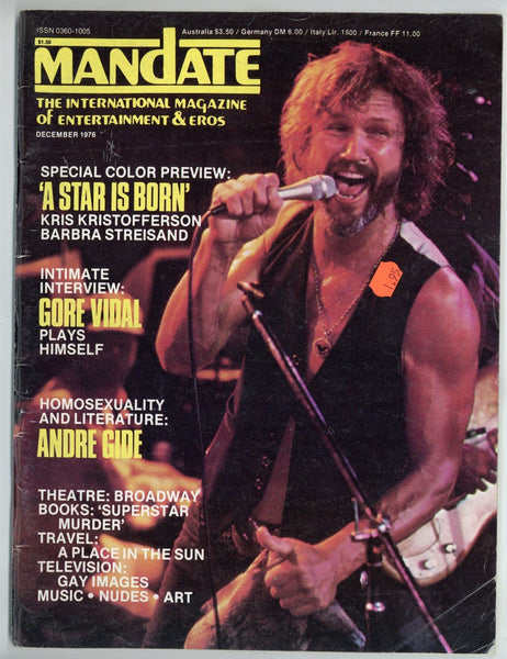 Mandate 1976 Colt Studios, John Paul Black 80pgs Vintage Gay Magazine M23105
