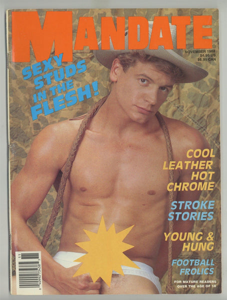 Mandate 1988 Justin Ross, Catalina Studio 98pgs Beefcakes Gay Magazine M23189