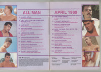 All Man 1985 Ed Fury, Jack Lofton, Jake Corbin, Peter Ashley 132pgs Vintage Beefcake Gay Magazine M23235