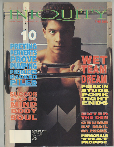 Iniquity V1#5 Angel Cammero, Kenny Gates 84pgs Drew Scott, Paul Sexton 1991Gay Magazine M23255