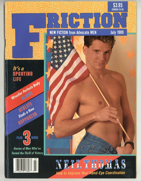 Friction 1989 Neil Thomas, Derek Powers 68pgs Gay Beefcake Magazine M23293