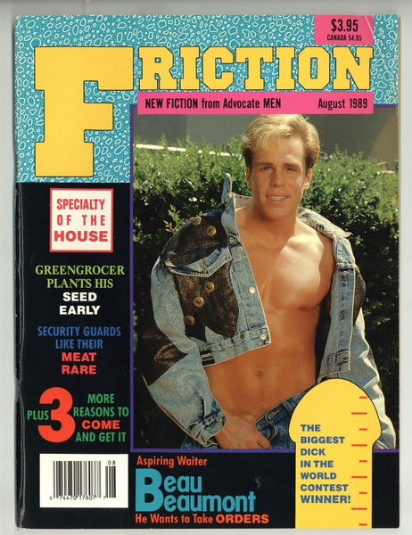 Friction 1989 Beau Beaumont, Derek Powers 68pgs Vintage Gay Magazine M23310