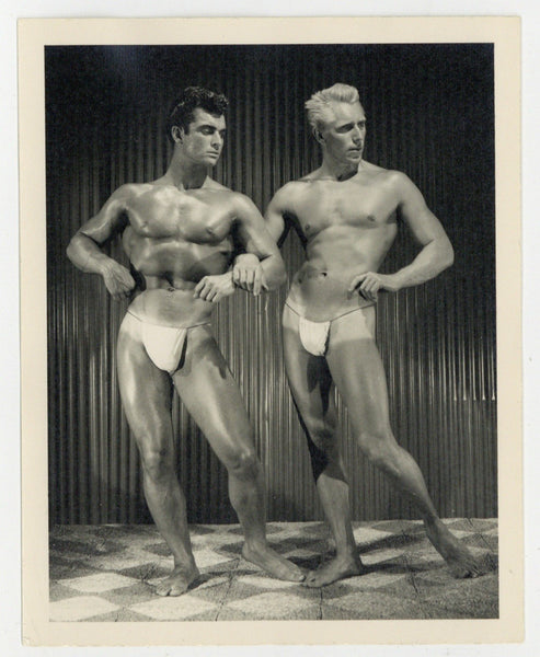 Bruce Of LA 1950 Wrestling 5x4 Dynamic Duo Original Gay Physique Photo Q8523