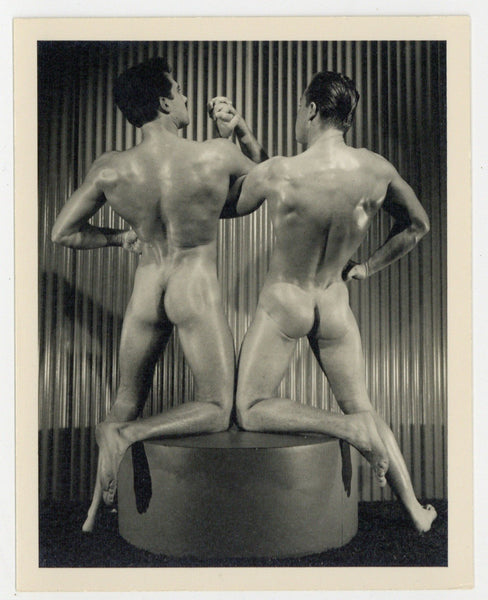 Bruce Of LA 1950 Wrestling Duo 5x4 Original Gay Physique Beefcake Photo Q8525