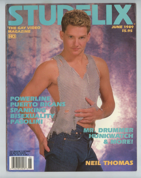 Studflix 1989 Chris Dano Catalina Video 52pgs Neil Thomas Vivid Video Gay Magazine M23384