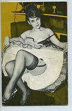 BLACK SATIN #2 Orly Magazine TERRI WIGMORE 1960 Thigh High Stockings Garterbelt