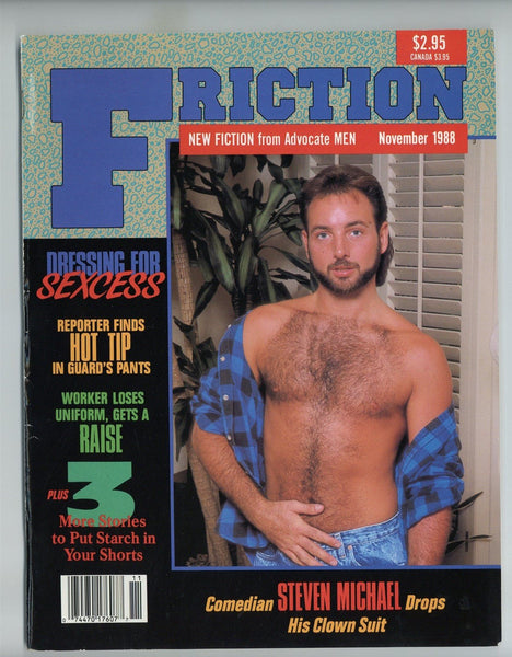 Friction 1988 Steven Michael, Paige 68pgs Advocate Gay Magazine M23482