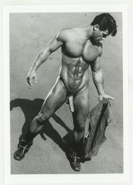 Tony Ganz 1995 Colt 5x7 Jim French Gay Cowboy Boots Denim Physique Beefcake Nude Photo J10268
