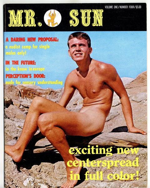 Mr Sun V1#4 Vintage Gay Nudist Magazine 1967 Wyngate & Bevins 52pg Beefcake Physique Nude Pictorial M23500
