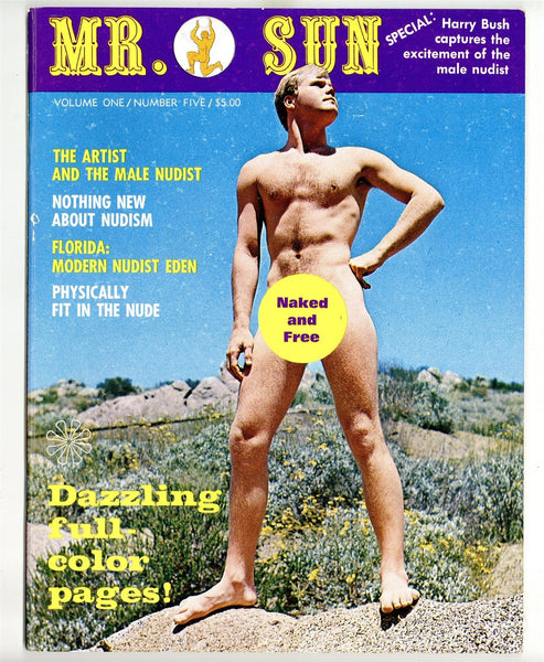 Mr Sun V1#5 Vintage Gay Nudist Magazine 1967 Wyngate & Bevins 52pg Beefcake Physique Nude Men M23501