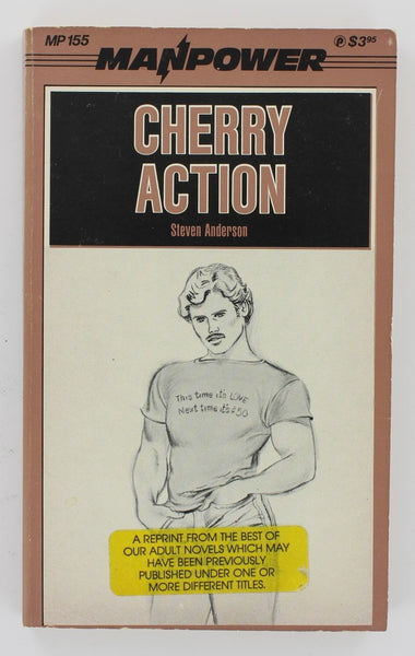 Cherry Action by Steven Anderson 1985 Manpower MP-155 Gay Pulp Fiction Novel B41
