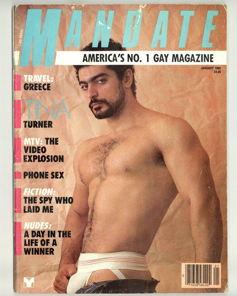 Mandate 1985 Mavety Press Surge Studio, Patrick Toner, Savage 98pgs Vintage Gay Magazine M23588