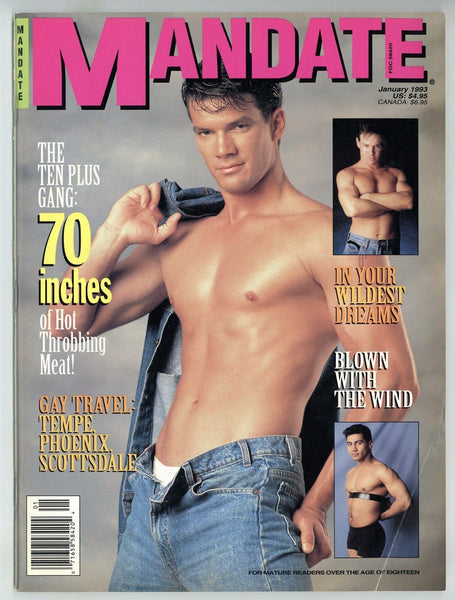Mandate 1993 Cityboy, Cal Stephens 100pgs Studio 2000 Gay Pinup Magazine M23623