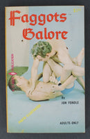 Faggots Galore by Jon Fondle 1968 Vintage Gay Psychedelic Pulp Fiction Novel, Manifest Publishing 192 pgs Illustrated PB49